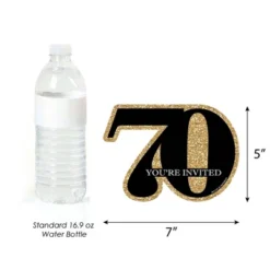 Big Dot Of Happiness Adult 70th Birthday - Gold - Shaped Fill-In Invitations - Birthday Party Invitation Cards With Envelopes - Set Of 12 -Party Planers Store GUEST 18250676 13b9 455d 8994 96ed25872eac