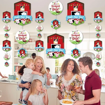 Big Dot Of Happiness Farm Animals - Barnyard Baby Shower Or Birthday Party DIY Dangler Backdrop - Hanging Vertical Decorations - 30 Pieces 4 Big Dot Of Happiness Farm Animals - Barnyard Baby Shower Or Birthday Party DIY Dangler Backdrop - Hanging Vertical Decorations - 30 Pieces - Image 2