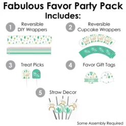 Party Planers Store 25 Big Dot Of Happiness Final Fiesta - Last Fiesta Bachelorette Party Favors And Cupcake Kit - Fabulous Favor Party Pack - 100 Pieces