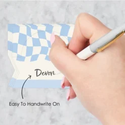 Big Dot Of Happiness Blue Checkered Party - Tent Buffet Card - Table Setting Name Place Cards - Set Of 24 -Party Planers Store GUEST 189bcbf5 5546 45d2 a5ee 962919efde20