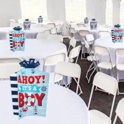 Big Dot Of Happiness Ahoy It's A Boy - Table Decorations - Nautical Baby Shower Fold And Flare Centerpieces - 10 Count -Party Planers Store GUEST 18e4edef 16ac 4752 a5bb 4cb1346fc5bc