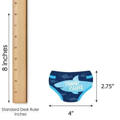 Big Dot Of Happiness Shark Zone - Diaper Shaped Raffle Ticket Inserts - Jawsome Shark Baby Shower Activities - Diaper Raffle Game - Set Of 24 4 Big Dot Of Happiness Shark Zone - Diaper Shaped Raffle Ticket Inserts - Jawsome Shark Baby Shower Activities - Diaper Raffle Game - Set Of 24 - Image 2