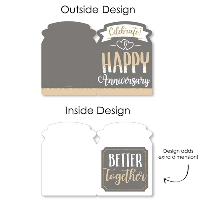 Big Dot Of Happiness Happy Anniversary - Gold Wedding Anniversary Congratulations Giant Greeting Card - Big Shaped Jumborific Card 6 Big Dot Of Happiness Happy Anniversary - Gold Wedding Anniversary Congratulations Giant Greeting Card - Big Shaped Jumborific Card - Image 4