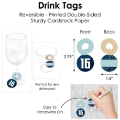 Big Dot Of Happiness Boy 16th Birthday - Sweet Sixteen Birthday Party Paper Charger & Table Decorations Chargerific Kit For 8 -Party Planers Store GUEST 1926d00c 2734 46fd 86db f2dc1b15f717