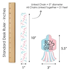 Big Dot Of Happiness Baby Gender Reveal - 90 Chain Links And 30 Paper Tassels Decoration Kit - Team Boy Or Girl Party Paper Chains Garland - 21 Feet -Party Planers Store GUEST 19285326 979f 4a9a bb59 dbfd28f9297e