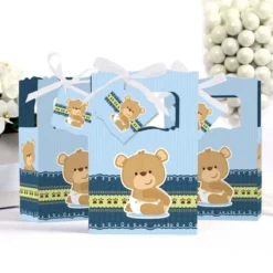 Big Dot Of Happiness Boy Baby Teddy Bear - Baby Shower Or Birthday Party Favor Boxes - Set Of 12 -Party Planers Store GUEST 1964ad8d 9229 4239 818e 80df0628887d