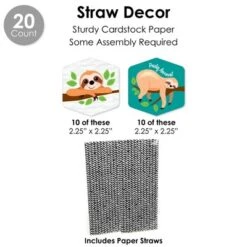 Big Dot Of Happiness Let’s Hang - Sloth - Baby Shower Or Birthday Party Favors And Cupcake Kit - Fabulous Favor Party Pack - 100 Pieces -Party Planers Store GUEST 19771fd0 edce 47a9 afdf 0519976574a3