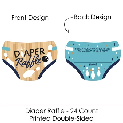 Big Dot Of Happiness Strike Up The Fun - Bowling - Diaper Shaped Raffle Ticket Inserts - Baby Shower Activities - Diaper Raffle Game - Set Of 24 3 Big Dot Of Happiness Strike Up The Fun - Bowling - Diaper Shaped Raffle Ticket Inserts - Baby Shower Activities - Diaper Raffle Game - Set Of 24