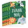 Big Dot Of Happiness Jungle Party Animals - Safari Zoo Animal Birthday Party Or Baby Shower Thank You Cards (8 Count) -Party Planers Store GUEST 1a00992b ecd2 49bf b6bc a73023269336