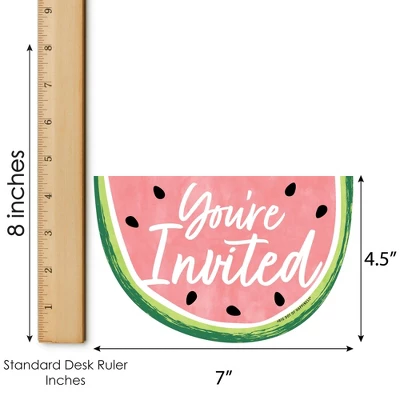 Big Dot Of Happiness Sweet Watermelon - Shaped Fill-In Invitations - Fruit Party Invitation Cards With Envelopes - Set Of 12 6 Big Dot Of Happiness Sweet Watermelon - Shaped Fill-In Invitations - Fruit Party Invitation Cards With Envelopes - Set Of 12 - Image 4