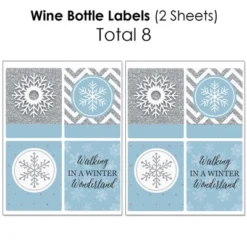 Big Dot Of Happiness Winter Wonderland - Snowflake Holiday Party And Winter Wedding Decorations - Beverage Bar Kit - 34 Pieces -Party Planers Store GUEST 1aca8140 5ebe 43e3 b71e a88f9c24d6b2