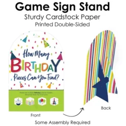 Big Dot Of Happiness Cheerful Happy Birthday - Colorful Birthday Party Scavenger Hunt - 1 Stand And 48 Game Pieces - Hide And Find Game -Party Planers Store GUEST 1ae465ac d9e0 4ca8 af4d c212feff58e2