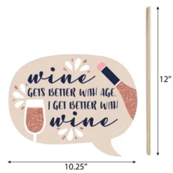 Big Dot Of Happiness Funny But First, Wine - Wine Tasting Party Photo Booth Props Kit - 10 Piece -Party Planers Store GUEST 1bb65bbe fa0d 4c2e 853c 10b25b3e727a