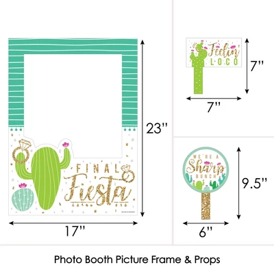 Big Dot Of Happiness Final Fiesta - Last Fiesta Bachelorette Party Selfie Photo Booth Picture Frame And Props - Printed On Sturdy Material 5 Big Dot Of Happiness Final Fiesta - Last Fiesta Bachelorette Party Selfie Photo Booth Picture Frame And Props - Printed On Sturdy Material - Image 3