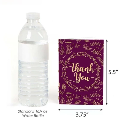 Big Dot Of Happiness Elegant Thankful For Friends - Friendsgiving Thanksgiving Party Thank You Cards (8 Count) 4 Big Dot Of Happiness Elegant Thankful For Friends - Friendsgiving Thanksgiving Party Thank You Cards (8 Count) - Image 2