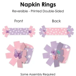 Big Dot Of Happiness Beautiful Butterfly - Floral Baby Shower Or Birthday Party Paper Napkin Holder - Napkin Rings - Set Of 24 -Party Planers Store GUEST 1cc0faa2 5356 40f4 868f 548b310b322c