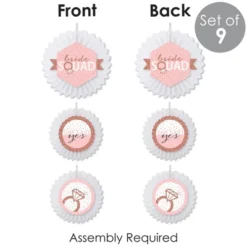 Big Dot Of Happiness Bride Squad - Hanging Rose Gold Bridal Shower Or Bachelorette Party Tissue Decoration Kit - Paper Fans - Set Of 9 11 Big Dot Of Happiness Bride Squad - Hanging Rose Gold Bridal Shower Or Bachelorette Party Tissue Decoration Kit - Paper Fans - Set Of 9 -Party Planers Store GUEST 1d00375f 4450 4d4d b351 a627d7a6ce51