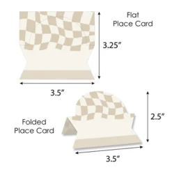 Big Dot Of Happiness Tan Checkered Party - Tent Buffet Card - Table Setting Name Place Cards - Set Of 24 -Party Planers Store GUEST 1d3731be 2d28 4efb b713 171d24442e23