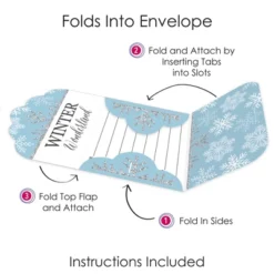 Big Dot Of Happiness Winter Wonderland - Fill-In Cards - Snowflake Holiday Party And Winter Wedding Fold And Send Invitations - Set Of 8 -Party Planers Store GUEST 1e046cf1 7ba3 4534 94fc 1dd1b7616375