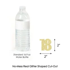 Big Dot Of Happiness Gold Glitter 18 - No-Mess Real Gold Glitter Cut-Out Numbers - 18th Birthday Party Confetti - Set Of 24 -Party Planers Store GUEST 1e08f7a1 7676 4416 a383 a713bc9538f7