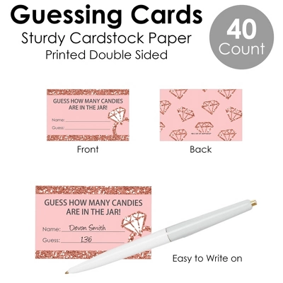 Big Dot Of Happiness Bride Squad - How Many Candies Rose Gold Bridal Shower Or Bachelorette Party Game - 1 Stand And 40 Cards - Candy Guessing Game 6 Big Dot Of Happiness Bride Squad - How Many Candies Rose Gold Bridal Shower Or Bachelorette Party Game - 1 Stand And 40 Cards - Candy Guessing Game - Image 4
