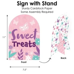 Big Dot Of Happiness Beautiful Butterfly - DIY Floral Baby Shower Or Birthday Party Sweet Treats Signs - Snack Bar Decorations Kit - 50 Pieces -Party Planers Store GUEST 1f4afe05 7477 4334 811b 8021acefa08e