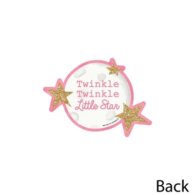Big Dot Of Happiness Pink Twinkle Twinkle Little Star - Moon And Star Decorations DIY Baby Shower Or Birthday Party Essentials - Set Of 20 4 Big Dot Of Happiness Pink Twinkle Twinkle Little Star - Moon And Star Decorations DIY Baby Shower Or Birthday Party Essentials - Set Of 20 - Image 2
