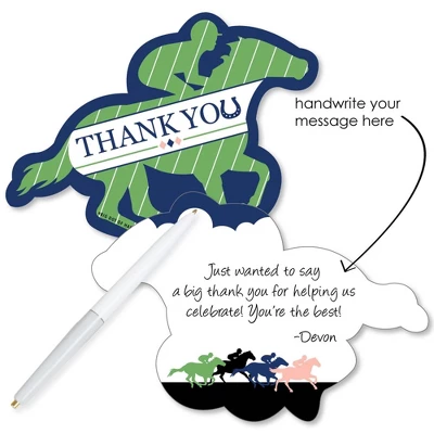 Big Dot Of Happiness Kentucky Horse Derby - Shaped Thank You Cards - Horse Race Party Thank You Note Cards With Envelopes - Set Of 12 3 Big Dot Of Happiness Kentucky Horse Derby - Shaped Thank You Cards - Horse Race Party Thank You Note Cards With Envelopes - Set Of 12