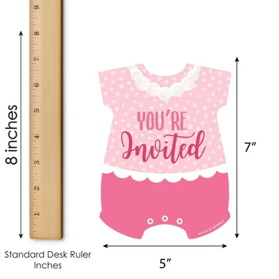 Big Dot Of Happiness It's A Girl - Shaped Fill-in Invitations - Pink Baby Shower Invitation Cards With Envelopes - Set Of 12 6 Big Dot Of Happiness It's A Girl - Shaped Fill-in Invitations - Pink Baby Shower Invitation Cards With Envelopes - Set Of 12 - Image 4