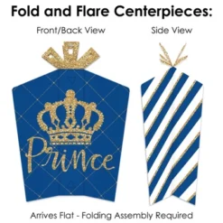 Big Dot Of Happiness Royal Prince Charming - Baby Shower Or Birthday Party Decor And Confetti - Terrific Table Centerpiece Kit - Set Of 30 -Party Planers Store GUEST 21683d2a bc97 4532 8c85 c4a3aae6900d