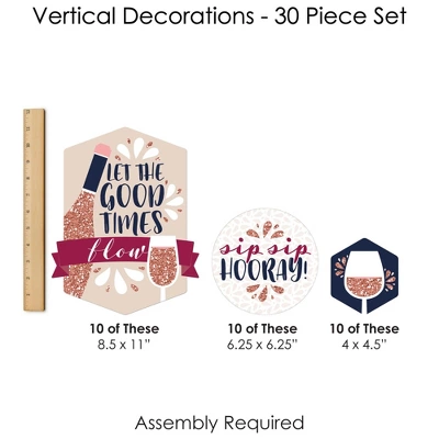 Big Dot Of Happiness But First, Wine - Wine Tasting Party DIY Dangler Backdrop - Hanging Vertical Decorations - 30 Pieces 8 Big Dot Of Happiness But First, Wine - Wine Tasting Party DIY Dangler Backdrop - Hanging Vertical Decorations - 30 Pieces - Image 6
