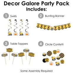Big Dot Of Happiness Dig It - Construction Party Zone - Baby Shower Or Birthday Party Supplies Decoration Kit - Decor Galore Party Pack - 51 Pieces