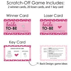 Big Dot Of Happiness Bride-To-Be - Bridal Shower & Classy Bachelorette Party Game Scratch Off Cards - 22 Count -Party Planers Store GUEST 23033e81 4276 4fbb 8885 3a3c2e5d41ad