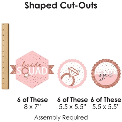 Big Dot Of Happiness Bride Squad - Hanging Rose Gold Bridal Shower Or Bachelorette Party Tissue Decoration Kit - Paper Fans - Set Of 9 8 Big Dot Of Happiness Bride Squad - Hanging Rose Gold Bridal Shower Or Bachelorette Party Tissue Decoration Kit - Paper Fans - Set Of 9 - Image 6