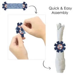 Big Dot Of Happiness Ahoy - Nautical - Baby Shower Or Birthday Party Paper Napkin Holder - Napkin Rings - Set Of 24 -Party Planers Store GUEST 2488e23f 1edc 47b1 b901 8359655a297d