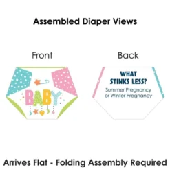Big Dot Of Happiness Colorful Baby Shower - Baby Shower Conversation Starter - 2-in-1 Dirty Diaper Game - Set Of 24 -Party Planers Store GUEST 24ca4b8e a88b 40cc 99dd 23c930bb3edd