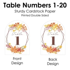Big Dot Of Happiness Fall Foliage Bride - Autumn Leaves Bridal Shower And Wedding Party Double-Sided 5 X 7 Inches Cards - Table Numbers - 1-20 14 Big Dot Of Happiness Fall Foliage Bride - Autumn Leaves Bridal Shower And Wedding Party Double-Sided 5 X 7 Inches Cards - Table Numbers - 1-20 -Party Planers Store GUEST 2517b380 5729 4f39 a5b5 968ddcbabeac