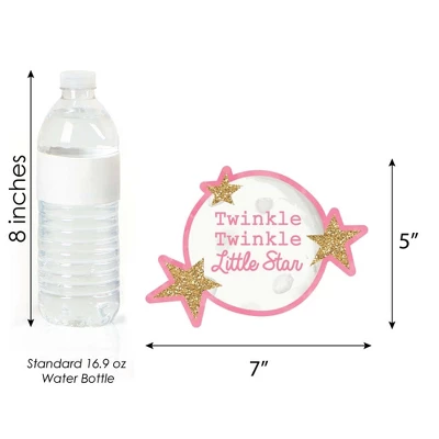 Big Dot Of Happiness Pink Twinkle Twinkle Little Star - Moon And Star Decorations DIY Baby Shower Or Birthday Party Essentials - Set Of 20 5 Big Dot Of Happiness Pink Twinkle Twinkle Little Star - Moon And Star Decorations DIY Baby Shower Or Birthday Party Essentials - Set Of 20 - Image 3