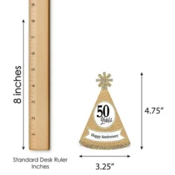 Big Dot Of Happiness We Still Do - 50th Wedding Anniversary - Mini Cone Anniversary Party Hats - Small Little Party Hats - Set Of 8 -Party Planers Store GUEST 25d04333 ad60 4725 9340 a89663a02c90