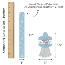 Big Dot Of Happiness Winter Wonderland - 90 Chain Links & 30 Paper Tassels Decor Kit - Snowflake Party & Winter Wedding Paper Chains Garland - 21 Feet -Party Planers Store GUEST 25e5d821 31e2 42d1 bb5a 38ecca309053