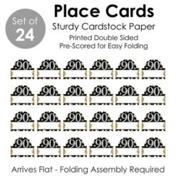 Big Dot Of Happiness Adult 90th Birthday - Gold - Birthday Party Tent Buffet Card - Table Setting Name Place Cards - Set Of 24 -Party Planers Store GUEST 26690333 0c07 4543 820f 0d74e4030ac7