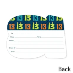 Big Dot Of Happiness Boy 13th Birthday - Shaped Fill-In Invitations - Official Teenager Birthday Party Invitation Cards With Envelopes - Set Of 12 9 Big Dot Of Happiness Boy 13th Birthday - Shaped Fill-In Invitations - Official Teenager Birthday Party Invitation Cards With Envelopes - Set Of 12 -Party Planers Store GUEST 26e40456 c7ae 445d afa0 eb9e94f6bb06
