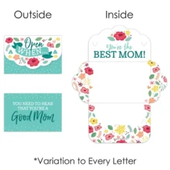 Big Dot Of Happiness Colorful Floral Happy Mother's Day - Cards For Mom Gift Box Kit - Open When Letters - Set Of 8 -Party Planers Store GUEST 26fa485b ec7e 42cc badc b6b9c0dfc8d0