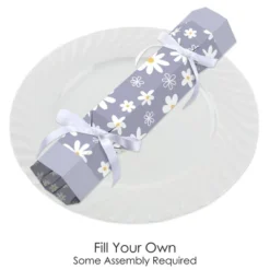 Big Dot Of Happiness Purple Daisy Flowers - No Snap Floral Party Table Favors - DIY Cracker Boxes - Set Of 12