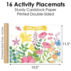 Big Dot Of Happiness Wildflowers Bride - Paper Boho Floral Bridal Shower And Wedding Party Coloring Sheets - Activity Placemats - Set Of 16 -Party Planers Store GUEST 272c7d69 09b9 4e24 b5b9 59dc5fd3950a