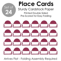 Big Dot Of Happiness Burgundy Elegantly Simple - Guest Party Favors Tent Buffet Card - Table Setting Name Place Cards - Set Of 24 -Party Planers Store GUEST 27ccc2d1 8f24 480f 8ced 26c4279a5d5e