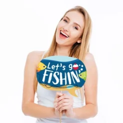 Big Dot Of Happiness Let's Go Fishing - Fish Themed Birthday Party Or Baby Shower Photo Booth Props Kit - 20 Count -Party Planers Store GUEST 27e8d4c6 bf6a 4178 b995 93a2921e17de
