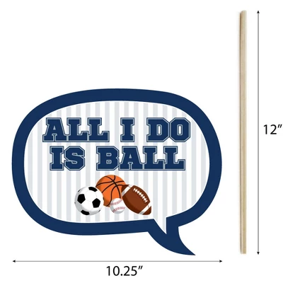 Big Dot Of Happiness Go, Fight, Win - Sports - Baby Shower Or Birthday Party Photo Booth Props Kit - 20 Count 6 Big Dot Of Happiness Go, Fight, Win - Sports - Baby Shower Or Birthday Party Photo Booth Props Kit - 20 Count - Image 4