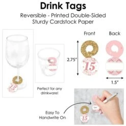 Big Dot Of Happiness Mis Quince Anos - Quinceanera Sweet 15 Birthday Party Paper Charger And Table Decorations - Chargerific Kit - Place Setting For 8 -Party Planers Store GUEST 284b42f1 741c 475a 8b1f c5876f14a16a