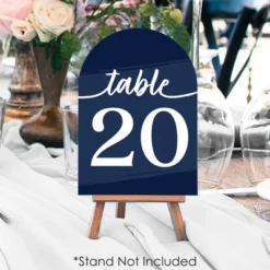 Big Dot Of Happiness Navy Blue Elegantly Simple - Wedding Receptions, Parties Or Events Double-Sided 5 X 7 Inches Cards - Table Numbers - 1-20 -Party Planers Store GUEST 28602334 56b5 4787 bf4c d7cfe34fd04d